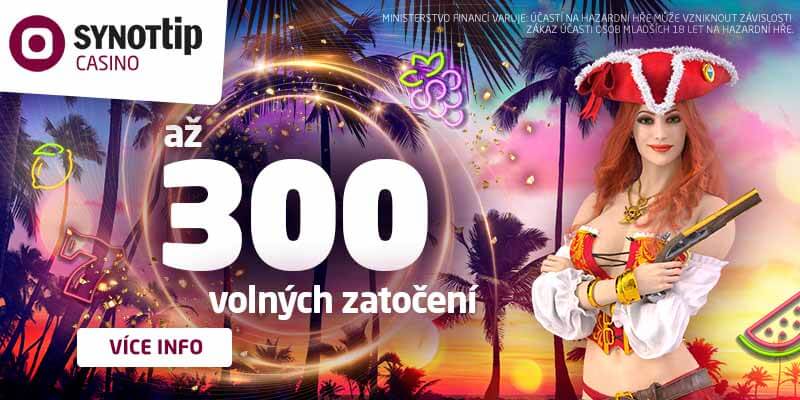 SYNOT TIP online casino bonus 300 FS