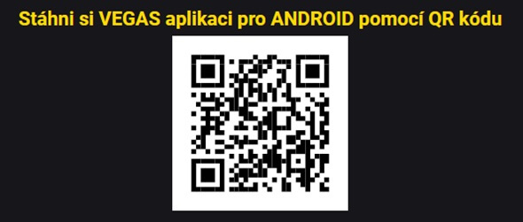 Fortuna Vegas aplikace Android download přes QR kód