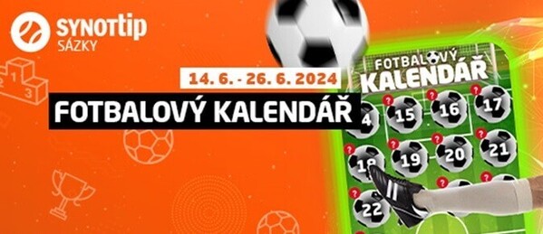 SYNOT TIP fotbalový kalendář EURO 2024 – bonusy čekají každý den