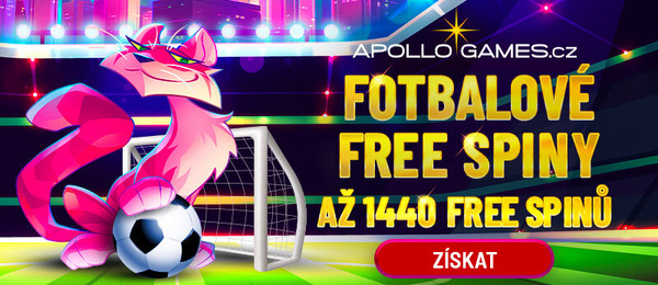 Získejte fotbalové free spiny v online casinu Apollo Games.