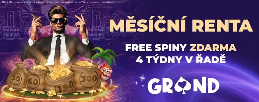 Hraj s Grandwinem o měsíční rentu ve free spinech