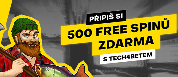 500 free spinů do her od Tech4Bet u Fortuny