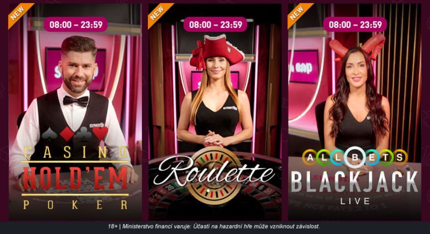 SYNOT TIP live casino