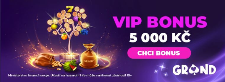 VIP Bonus až 5 000 Kč Grandwin