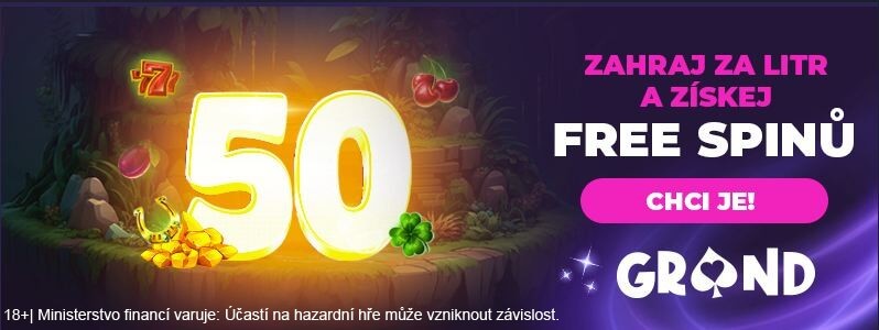 Zahraj za litr a získej 50 free spinů