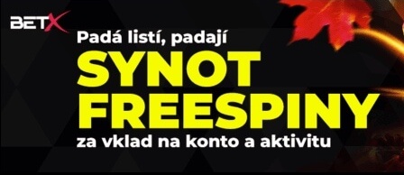 V online casinu BetX můžete získat free spiny do her od Synot Games