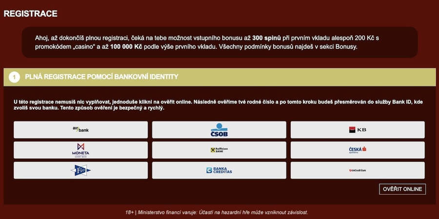 MONACObet registrace