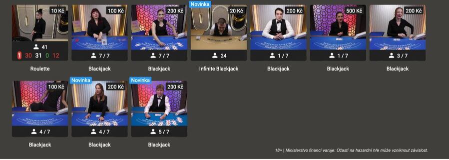 Live casino Chance CZ