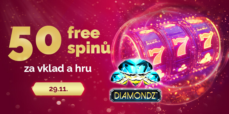 Přijďte si pro 50 free spinů do hry DiamondZ