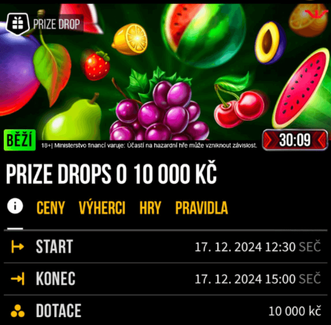 Informace o Prize drops akci