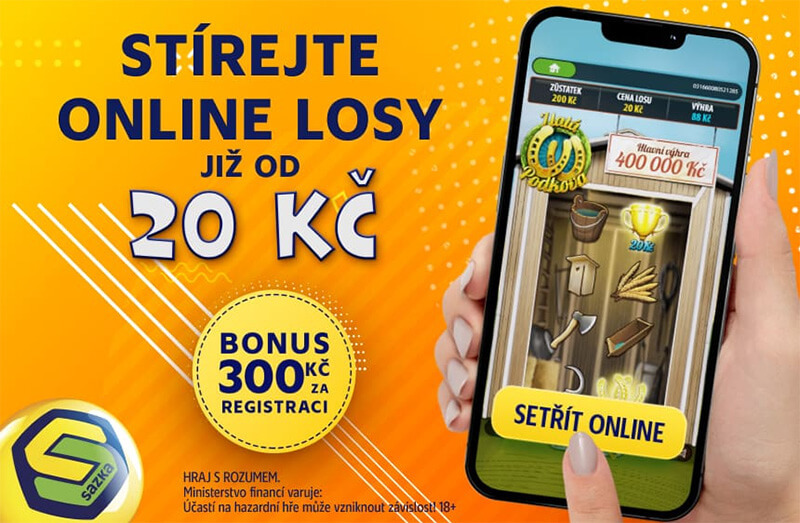 Stírejte losy online u Sazky