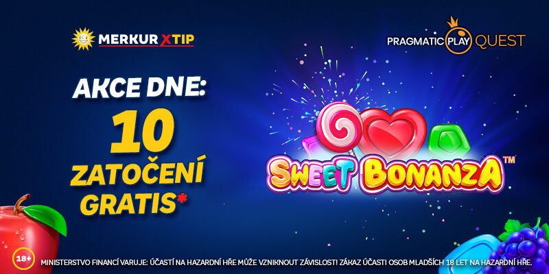 Získejte 10 free spinů do hry Sweet Bonanza